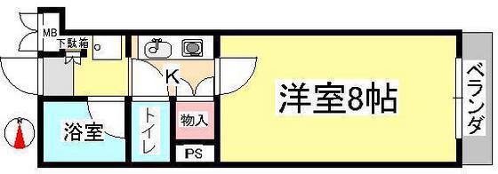 イマージュ・シャトー(1K/3階)の間取り写真