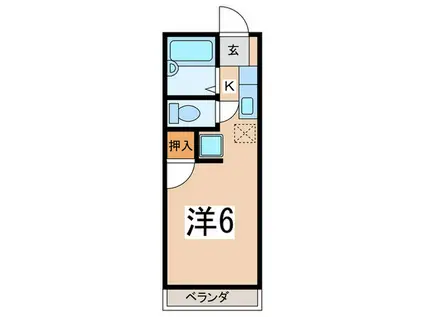 レオ新横浜B(1K/2階)の間取り写真