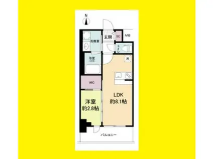 セレニテ江坂グランデ(1LDK/3階)の間取り写真