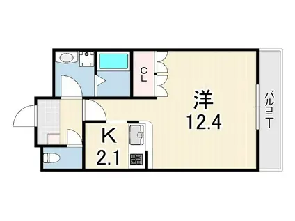 フレッシュパレス堀越(1K/1階)の間取り写真
