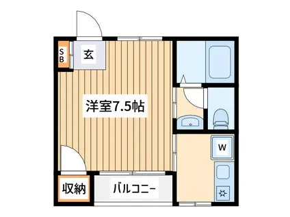 マンション松村(1K/2階)の間取り写真
