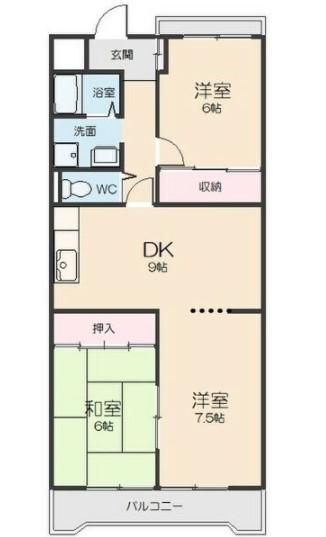 ピュア五反田(3DK/2階)の間取り写真