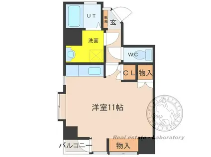 メダリストII(ワンルーム/5階)の間取り写真