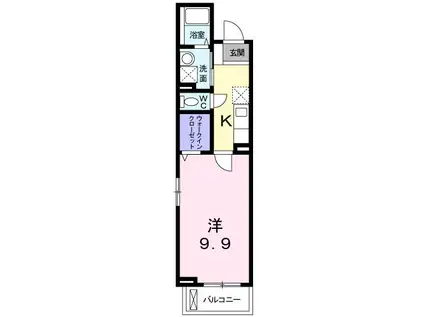 ベル・ドール(1K/3階)の間取り写真