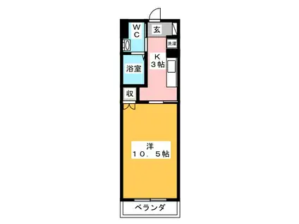 CONFOR鴨宮(1K/3階)の間取り写真