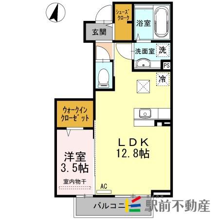 ベル マノワール コセ(1LDK/1階)の間取り写真