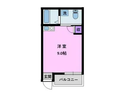 グランディール中央(ワンルーム/3階)の間取り写真