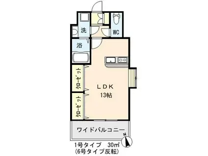 ウィークス・ステラ(ワンルーム/3階)の間取り写真