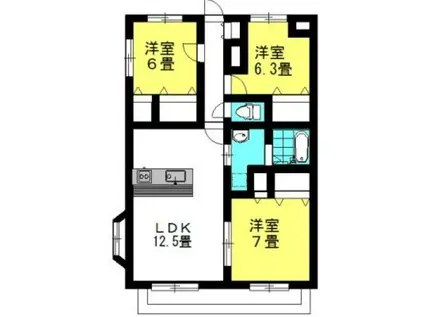 ラフォンテ・エスポワール(3LDK/3階)の間取り写真