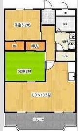 ハートフル脇(2LDK/3階)の間取り写真