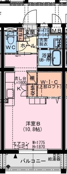 ソレアード権現(ワンルーム/1階)の間取り写真