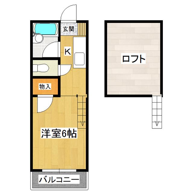 レオフラワー(ワンルーム/2階)の間取り写真