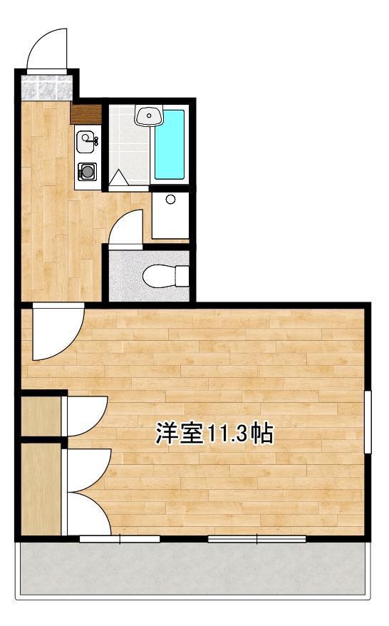 セントラル新南部壱番館(1K/2階)の間取り写真