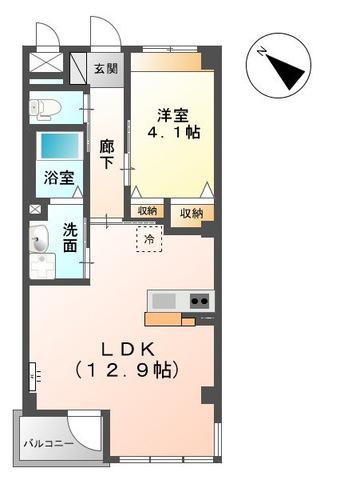 F&RII(1LDK/2階)の間取り写真
