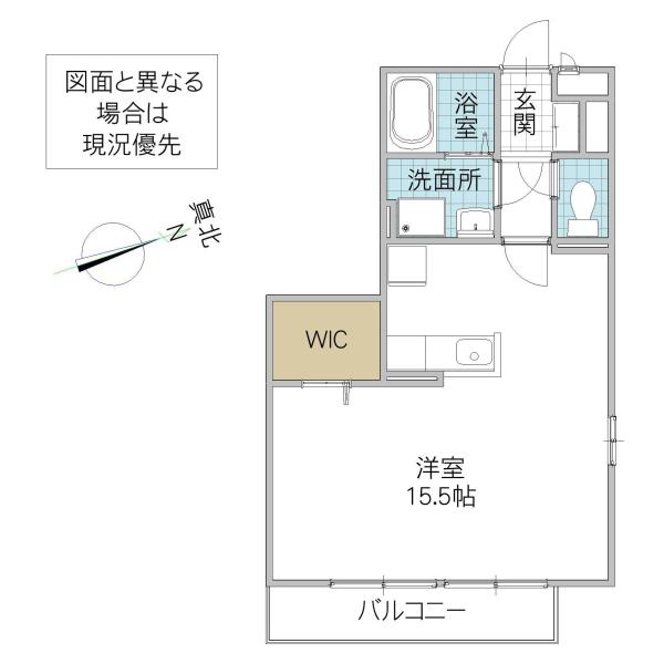 ボナール壱番館(ワンルーム/1階)の間取り写真