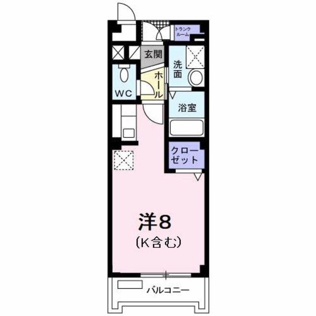 エトワール和田(ワンルーム/2階)の間取り写真