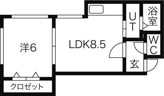 ラ・フェスタ72(1LDK/1階)の間取り写真