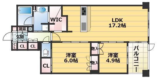 イニシア神戸森北町(1SLDK/1階)の間取り写真