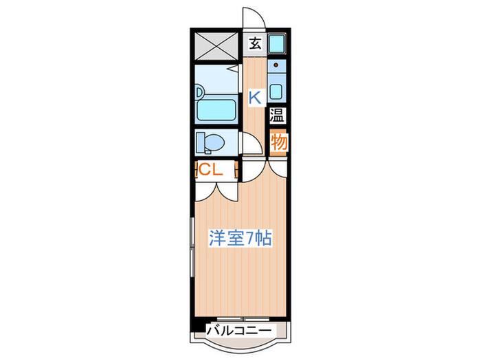 サンシティ五橋(1K/5階)の間取り写真