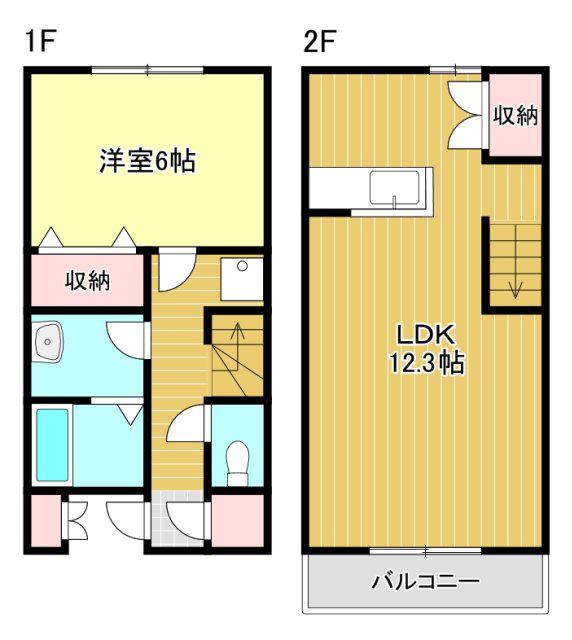 メゾネットYS I(1LDK/1階)の間取り写真