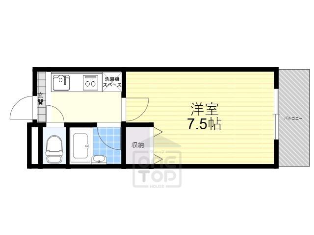 コアティパートⅠ(1K/3階)の間取り写真