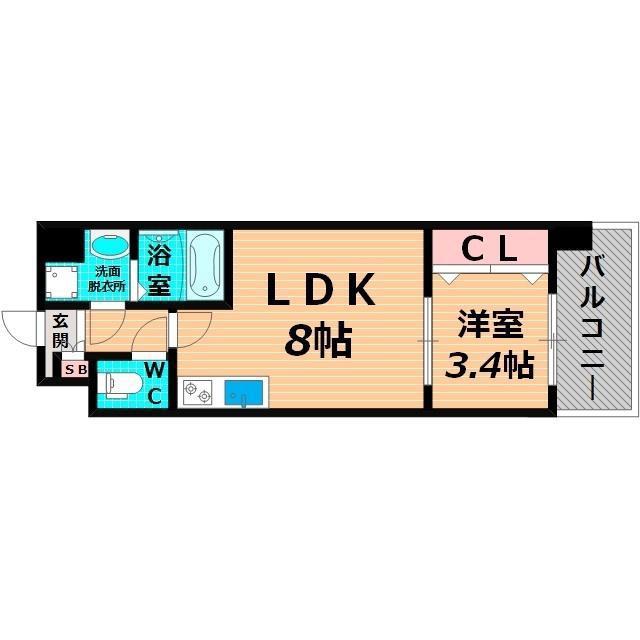 MV.IMP大阪放出(1LDK/4階)の間取り写真