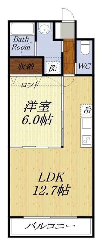 モン・サン・ミシェル(1LDK/3階)の間取り写真