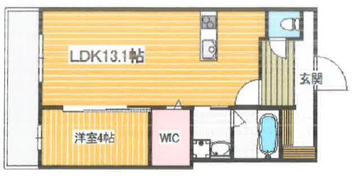 リバブル富士見台(1LDK/5階)の間取り写真