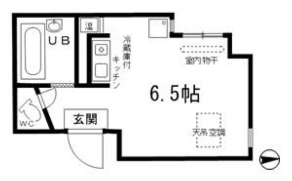 アウトリバーマンション(ワンルーム/4階)の間取り写真