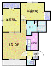 PINOT BLANC(2LDK/2階)の間取り写真