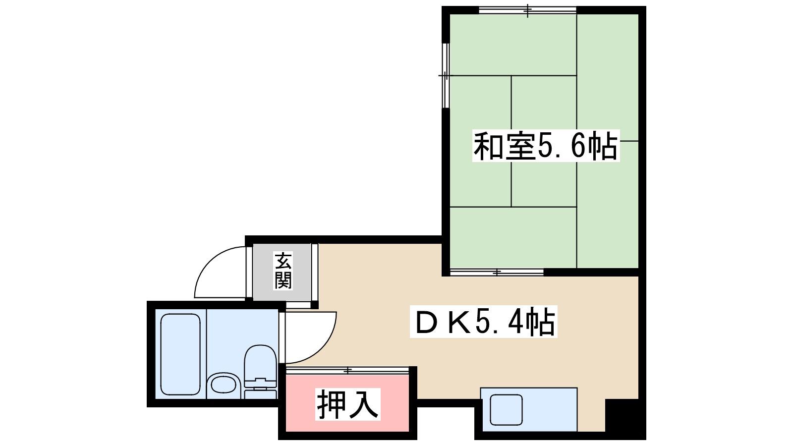 シャトー宮原一番館(1DK/1階)の間取り写真