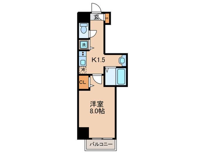 DORF KAMIMAEZU(1K/8階)の間取り写真