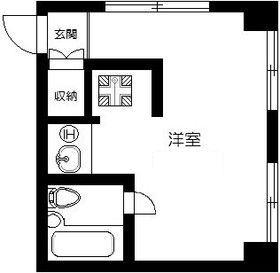 浜マンション(ワンルーム/3階)の間取り写真