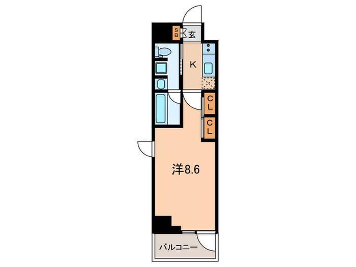 アジールコート雪が谷大塚(1K/10階)の間取り写真
