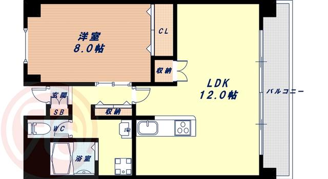 フラッツS&S(2LDK/6階)の間取り写真