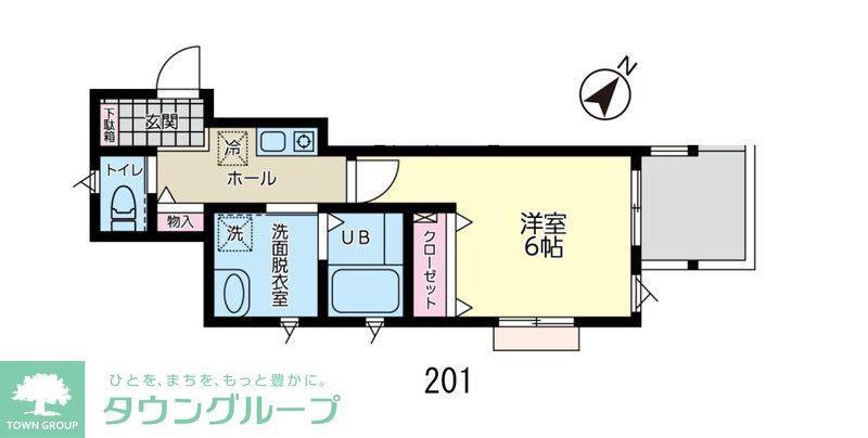 サンス戸塚(1K/3階)の間取り写真