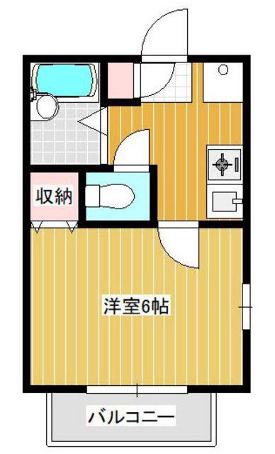 アイランドコンフォーツ(1K/2階)の間取り写真