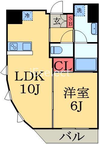 RICHEヤマダⅢ(1LDK/3階)の間取り写真