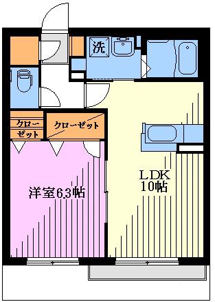 BIENAS&K(1LDK/1階)の間取り写真