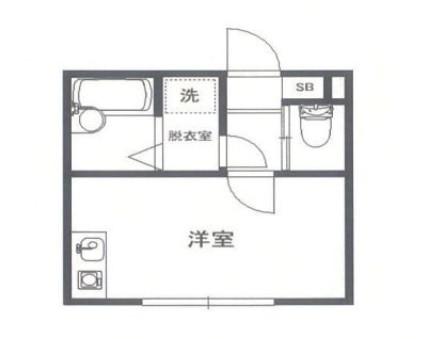 アートヒルズ北新宿(ワンルーム/1階)の間取り写真