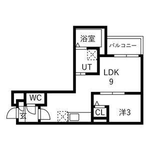 JACK OKEGAWAIZUMII(1LDK/3階)の間取り写真