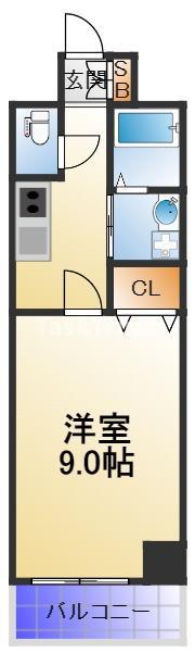 RIVER SIDE PALACE MAI(1K/2階)の間取り写真