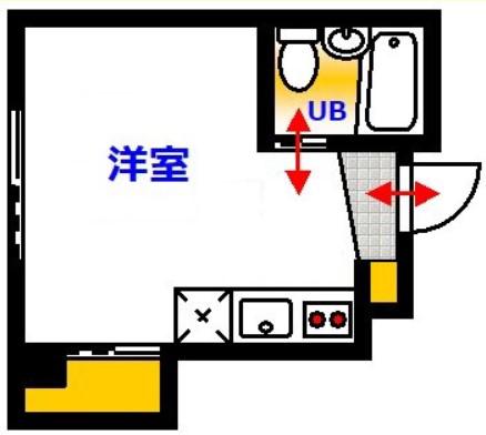 エクセルマンション河原町(ワンルーム/3階)の間取り写真