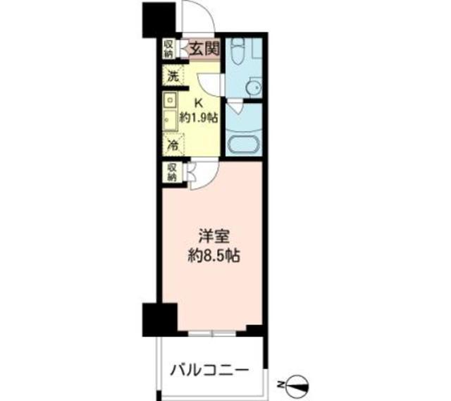 MFPRコート木場公園(1K/2階)の間取り写真
