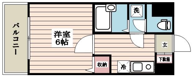 COMO28(1K/2階)の間取り写真
