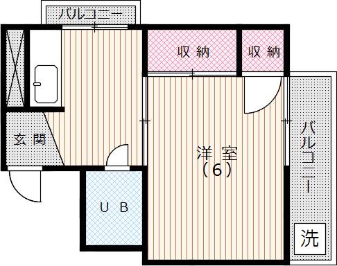ルミエール小石川(1K/4階)の間取り写真