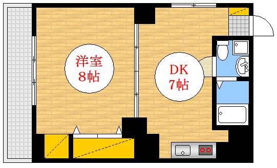 アロハビルディング(1DK/3階)の間取り写真