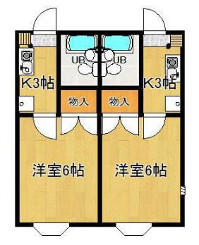 アリス東小泉第1(1K/1階)の間取り写真