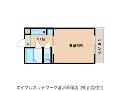 サンホープミノベ(1K/3階)の間取り写真