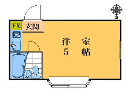セレシア哲学堂(ワンルーム/2階)の間取り写真